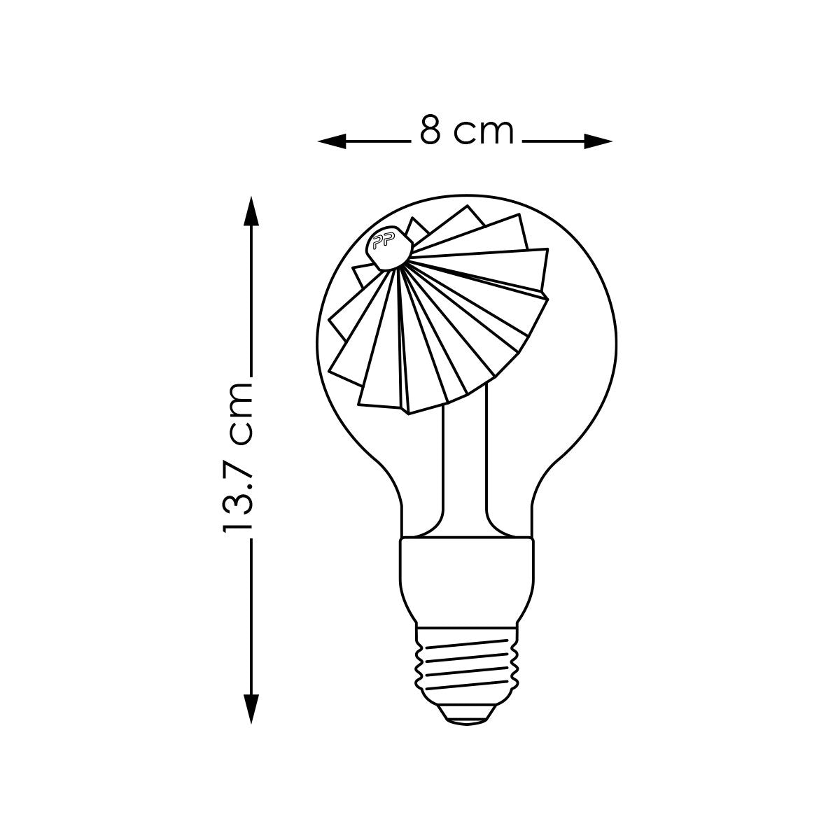 Home Sweet Home LED lamp Umbrella silver G80 E27 3W 220Lm 2700K