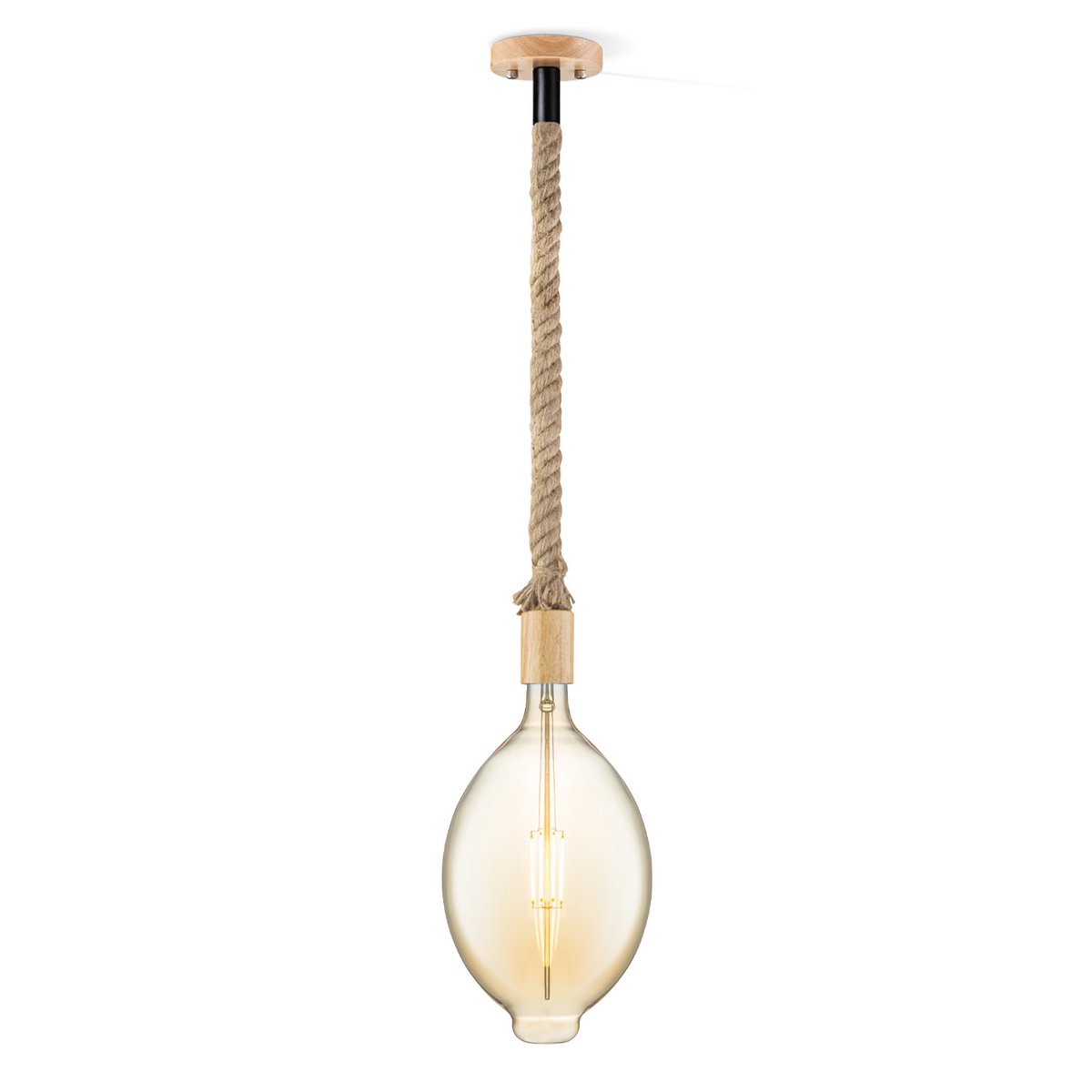 Home Sweet Home hanging lamp Leonardo Oval - G125 - dimmable E27 amber