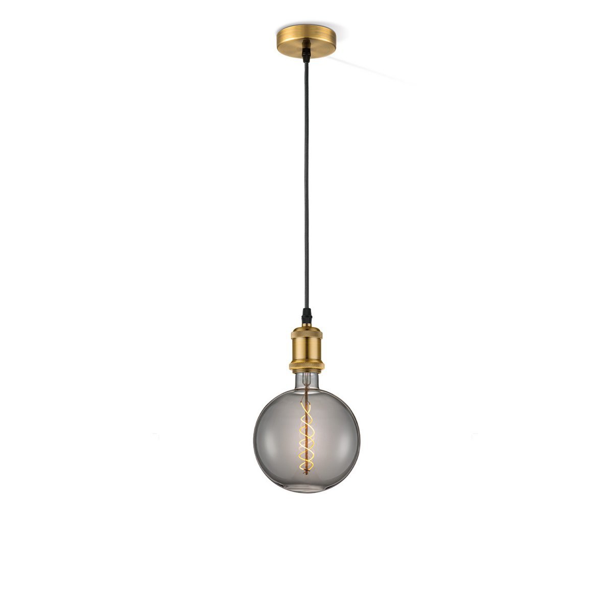 Home Sweet Home hanging lamp bronze vintage - G180 - dimmable E27 smoke