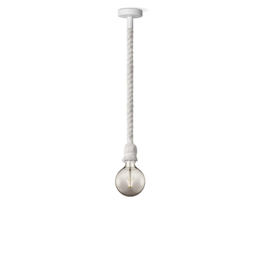 Home Sweet Home hanging lamp white Leonardo - G95 - dimmable E27 smoke