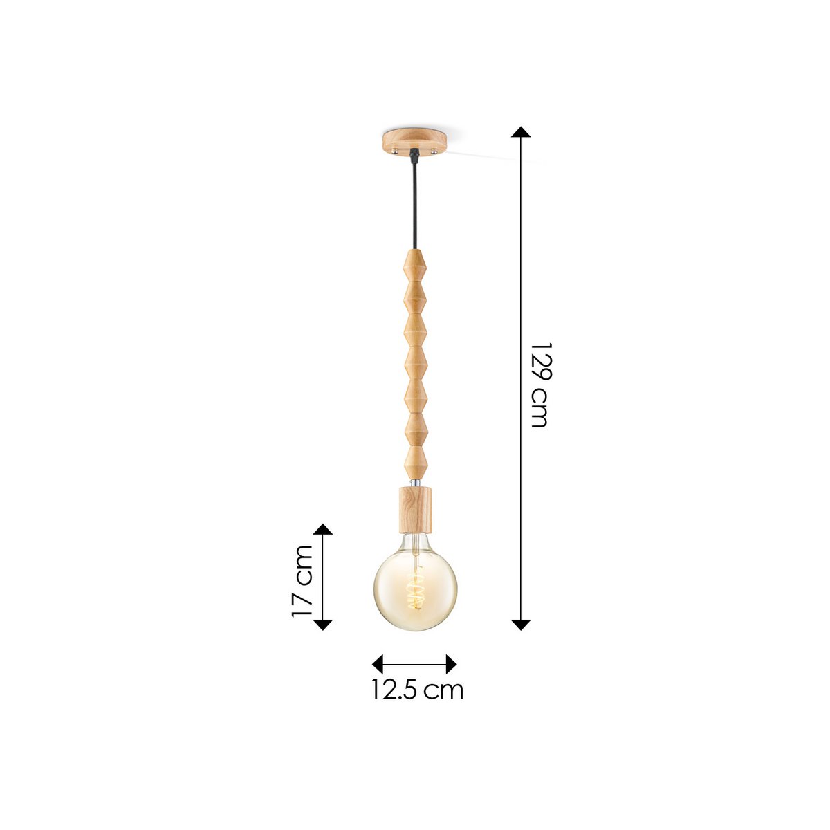 Home Sweet Home hanging lamp Dana Spiral - LED G260 - dimmable E27 amber