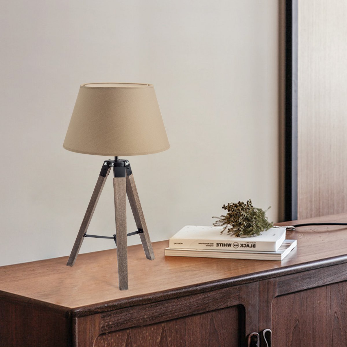 Home Sweet Home Table Lamp Largo - Natural Lamp base - taupe