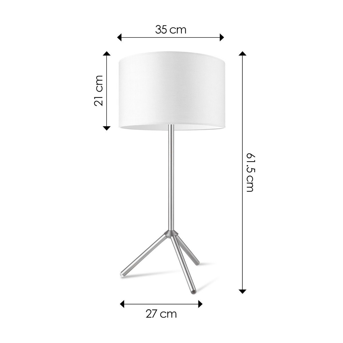 Home Sweet Home Table lamp Bling - Karma, E27, white, 35x35x45.5cm