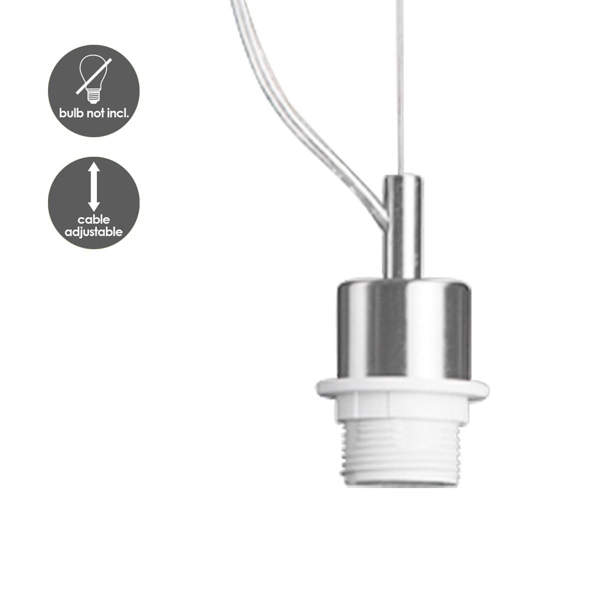 Home Sweet Home lighting pendant Basic Deluxe - Brushed steel