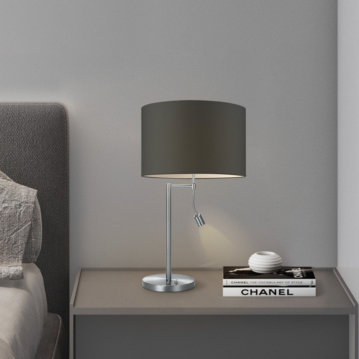 Home Sweet Home Table lamp Read, LED Reading lamp, E27, anthracite 35cm