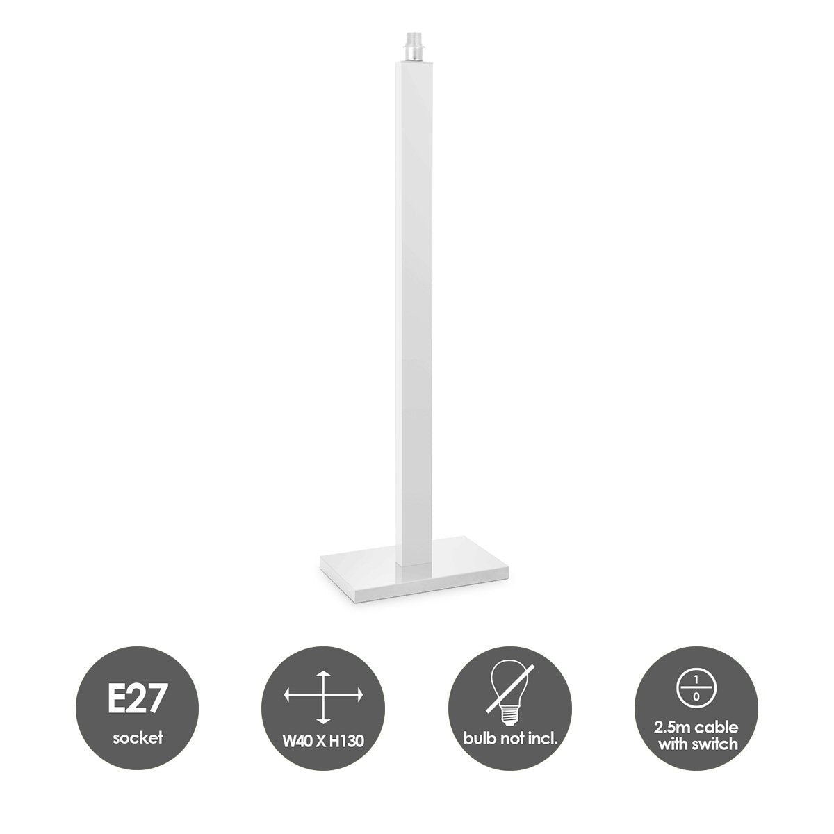 Home Sweet Home Code 155 Floor Lamp White - Modern - 40x30x130 cm