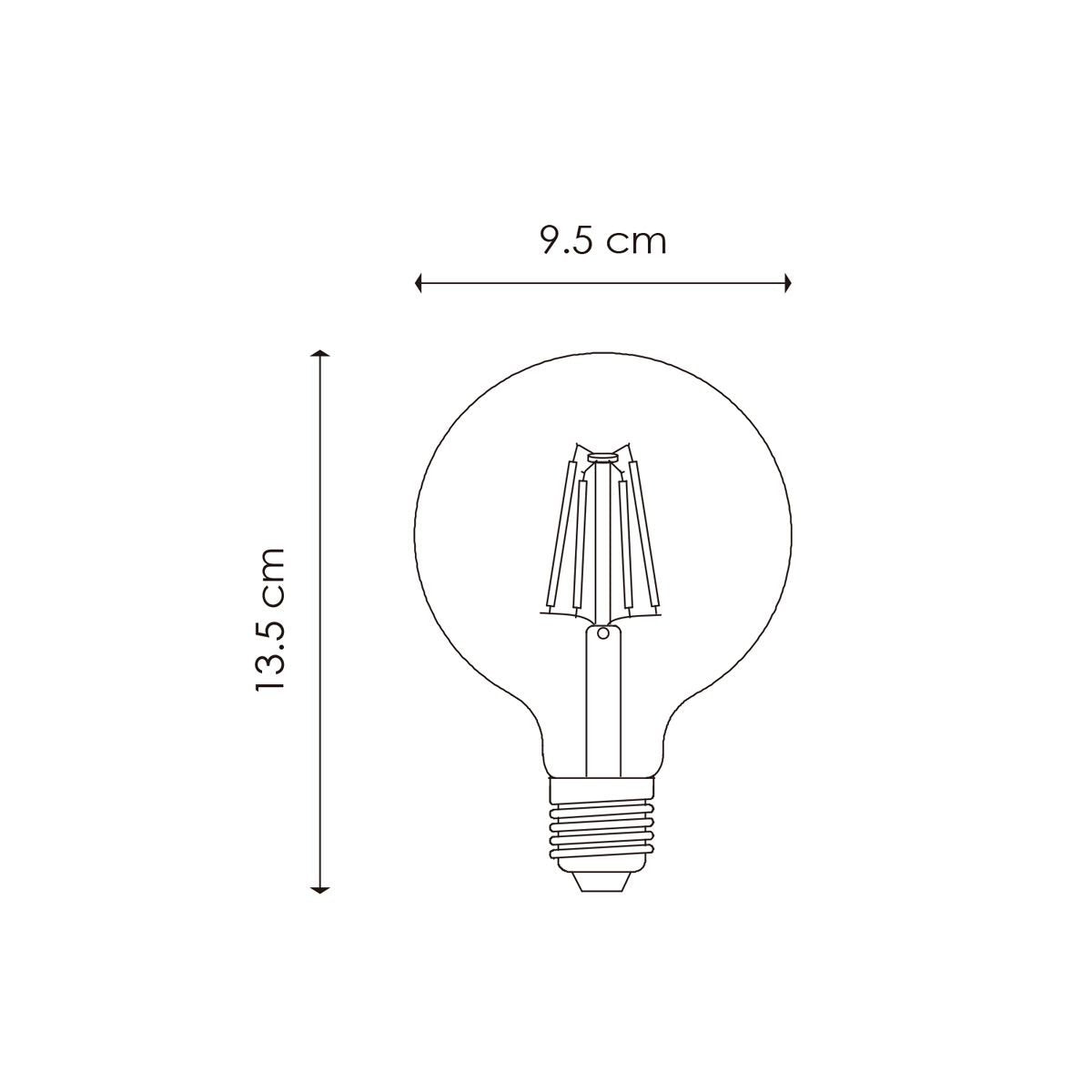 Home Sweet Home dimmable LED Globe Deco E27 G95 4W 400Lm 2700K Gold