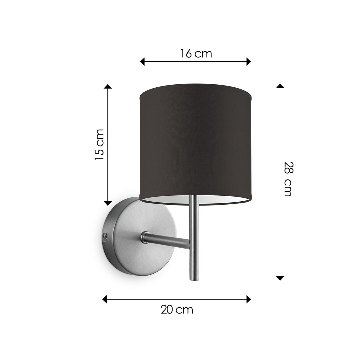 Home Sweet Home Wall Lamp - Mati E27 Lampshade chocolate 16cm