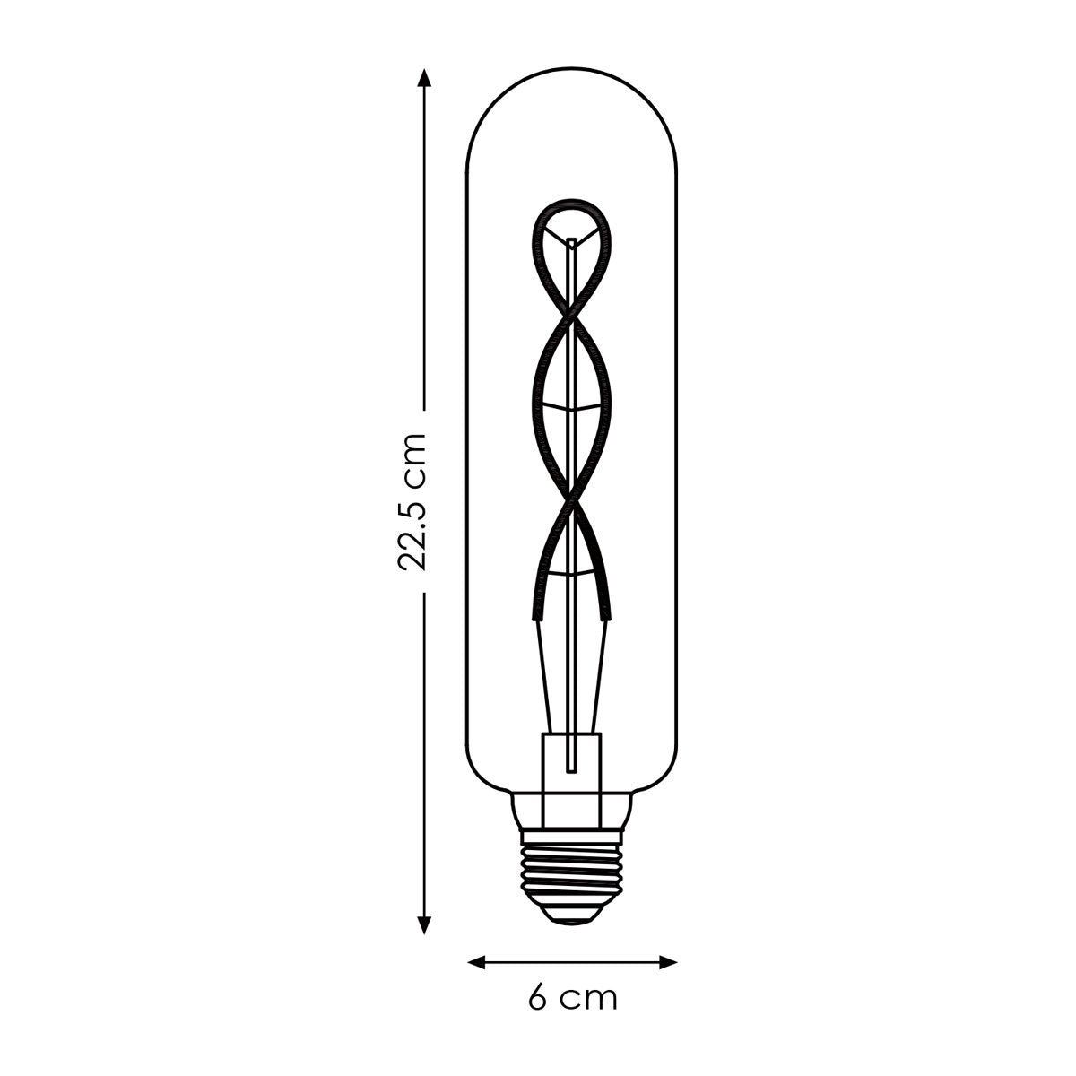 Home Sweet Home dimbare Led Tube Spiraal E27 4W 100Lm 1800K Rook