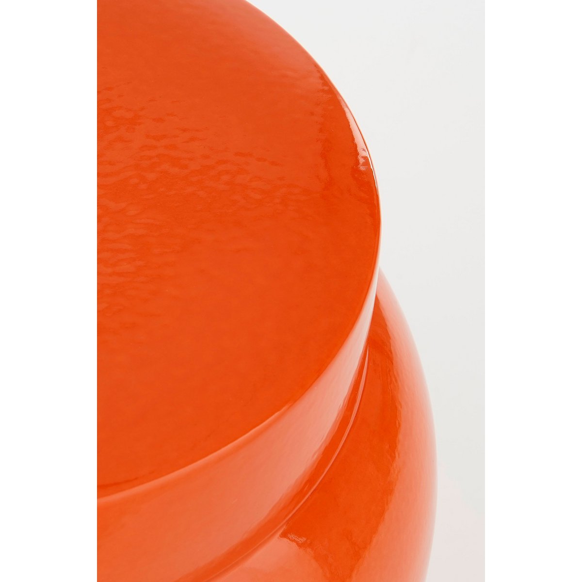 Vendi Side table - H40 x Ø35 cm - Ceramic - Orange