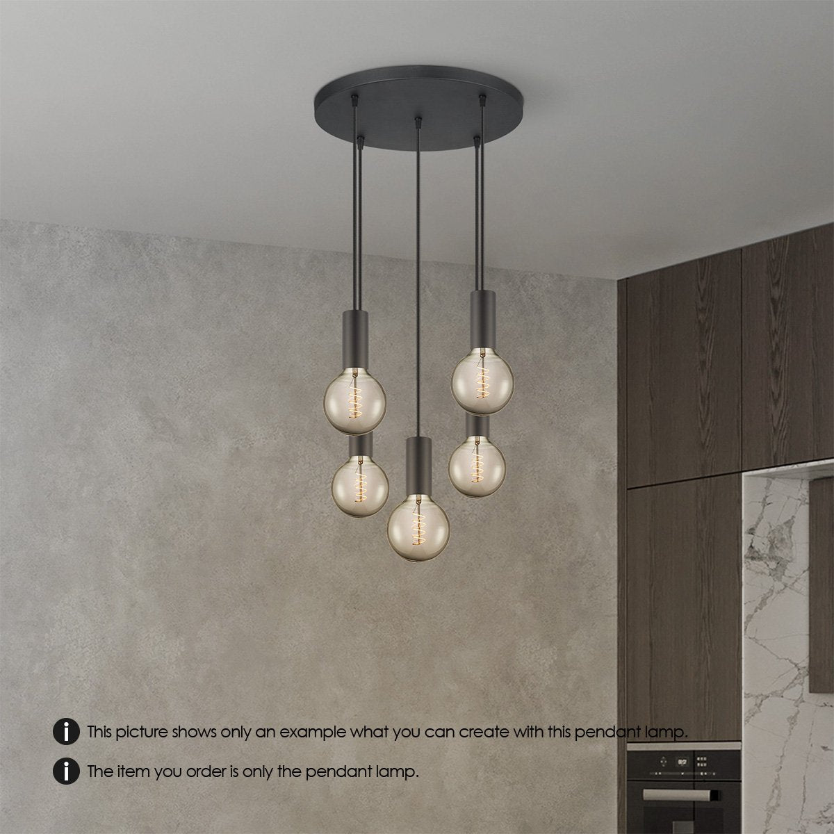 Home Sweet Home lighting pendant Pendel Xxl 40/40/137.5cm - Black