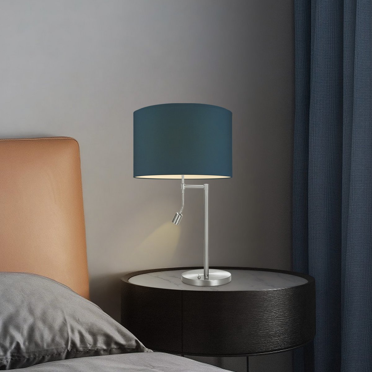 Home Sweet Home Table lamp Read, LED Reading lamp, E27, dark blue 35cm