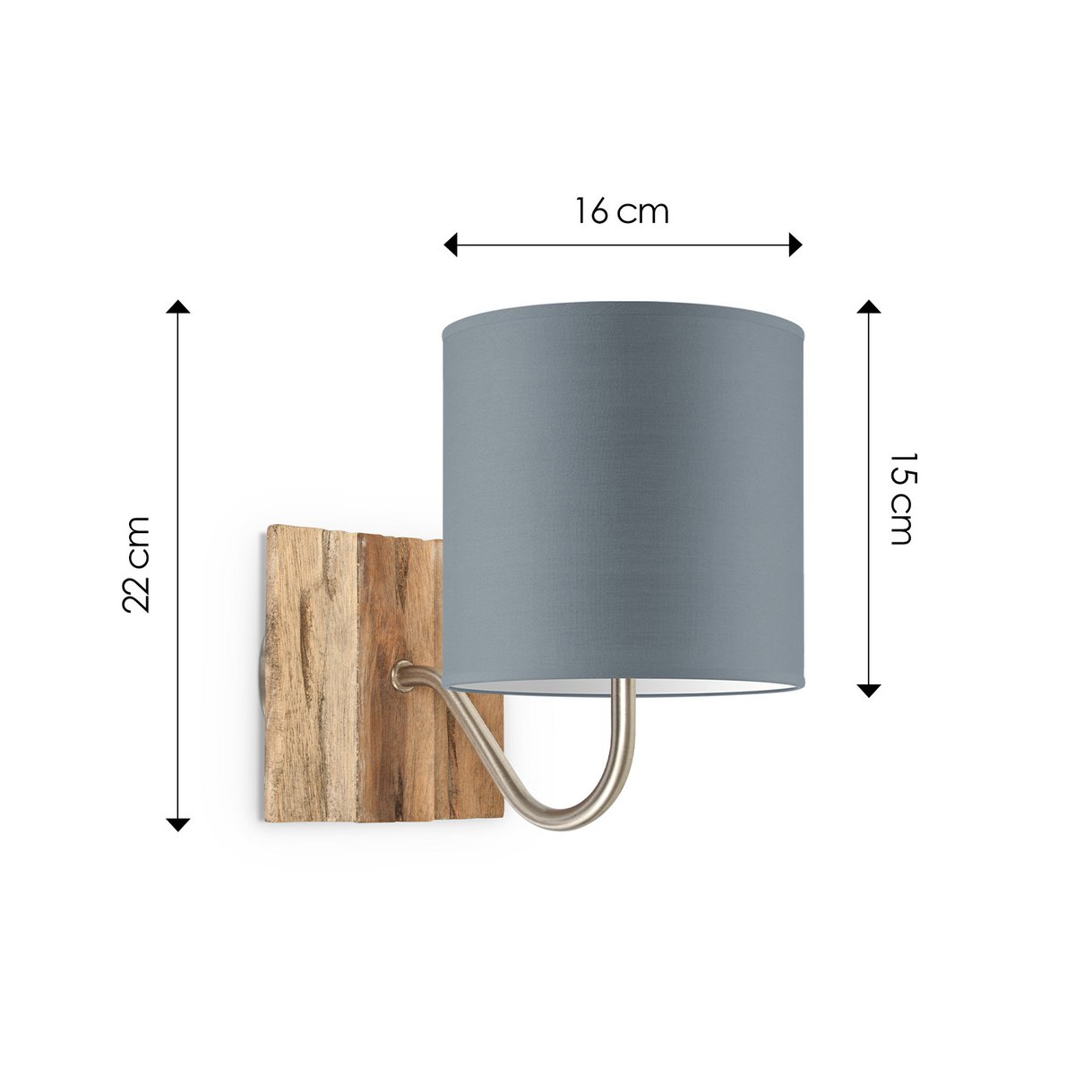 Home Sweet Home Wall Lamp - Drift E27 Lampshade gray 16cm