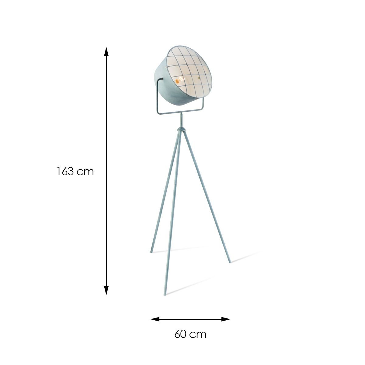 Home Sweet Home Clemento 163 - Industrial Floor Lamp Concrete