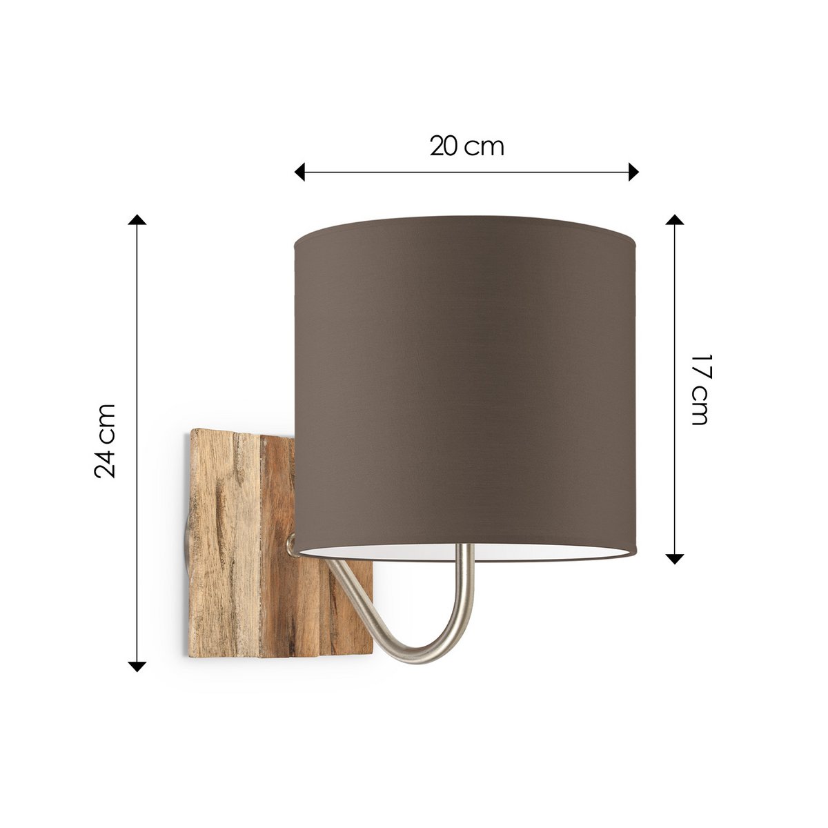 Home Sweet Home Wall Lamp - Drift E27 Lampshade taupe 20cm