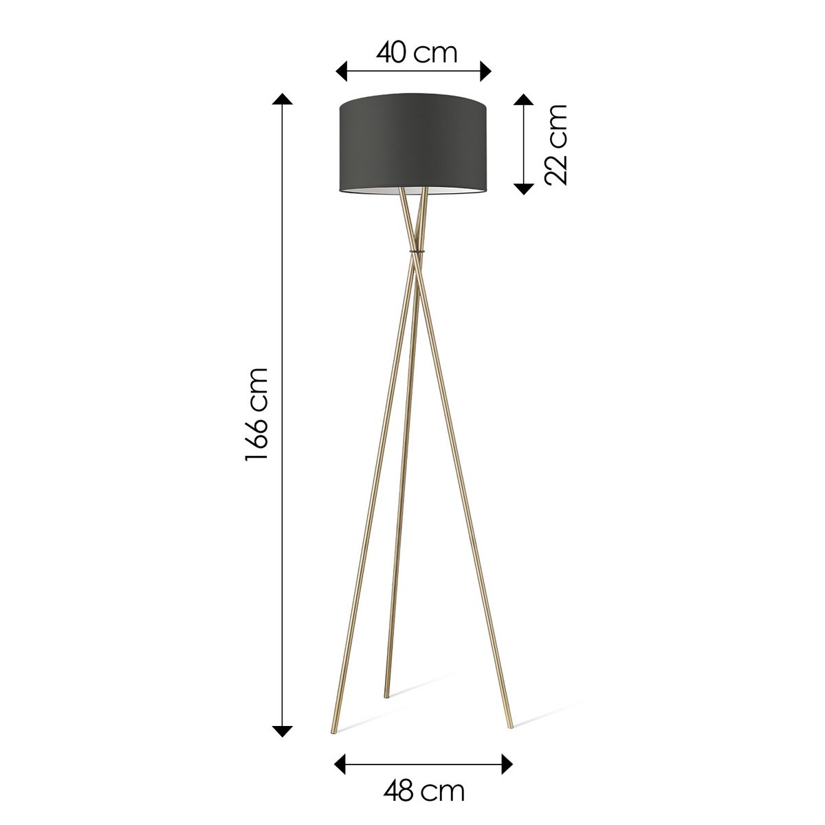 Home Sweet Home floor lamp Bling-Legs Bronze-Anthracite-40cm