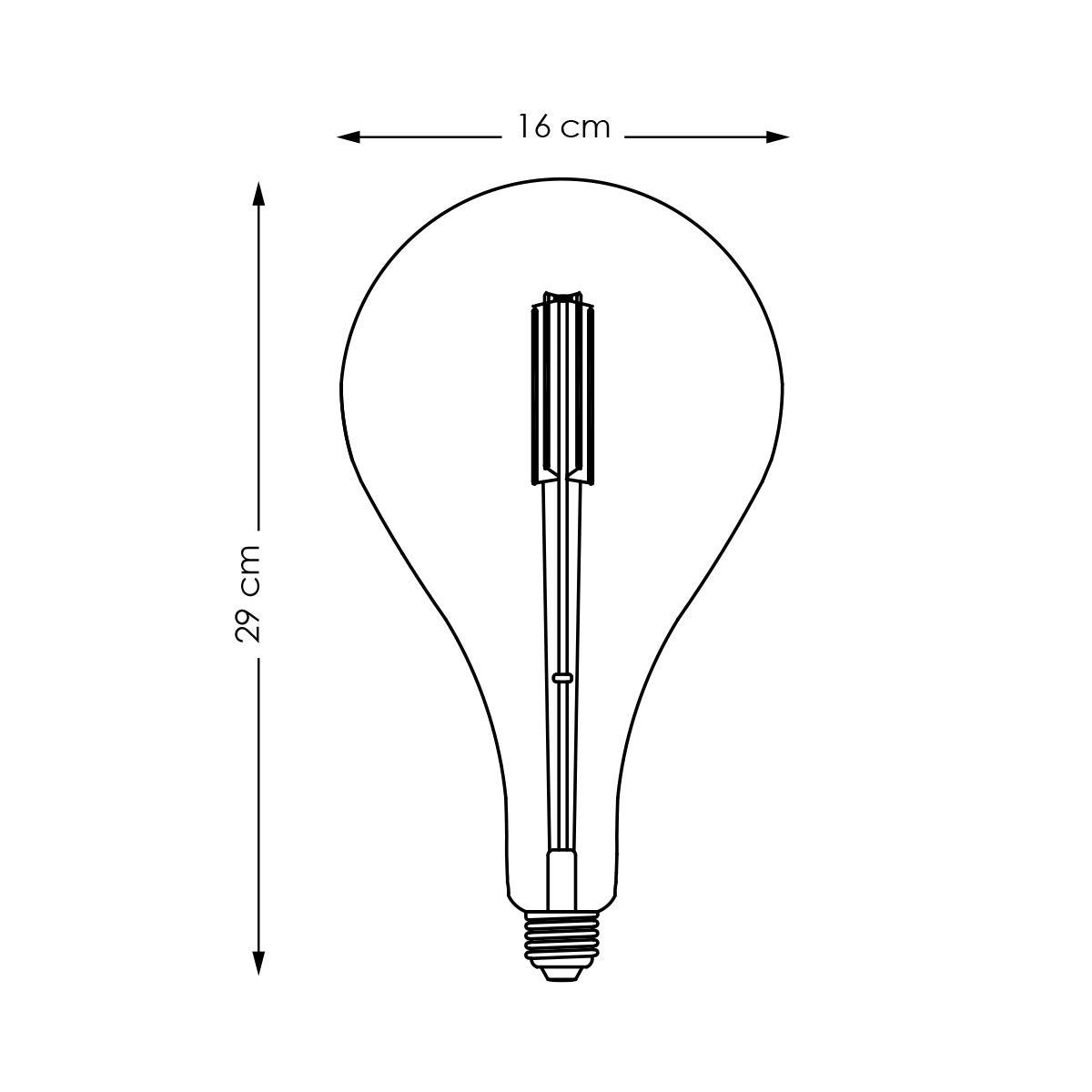 Home Sweet Home dimmable LED Carbon B E27 G160 4W 440Lm 3000K Clear