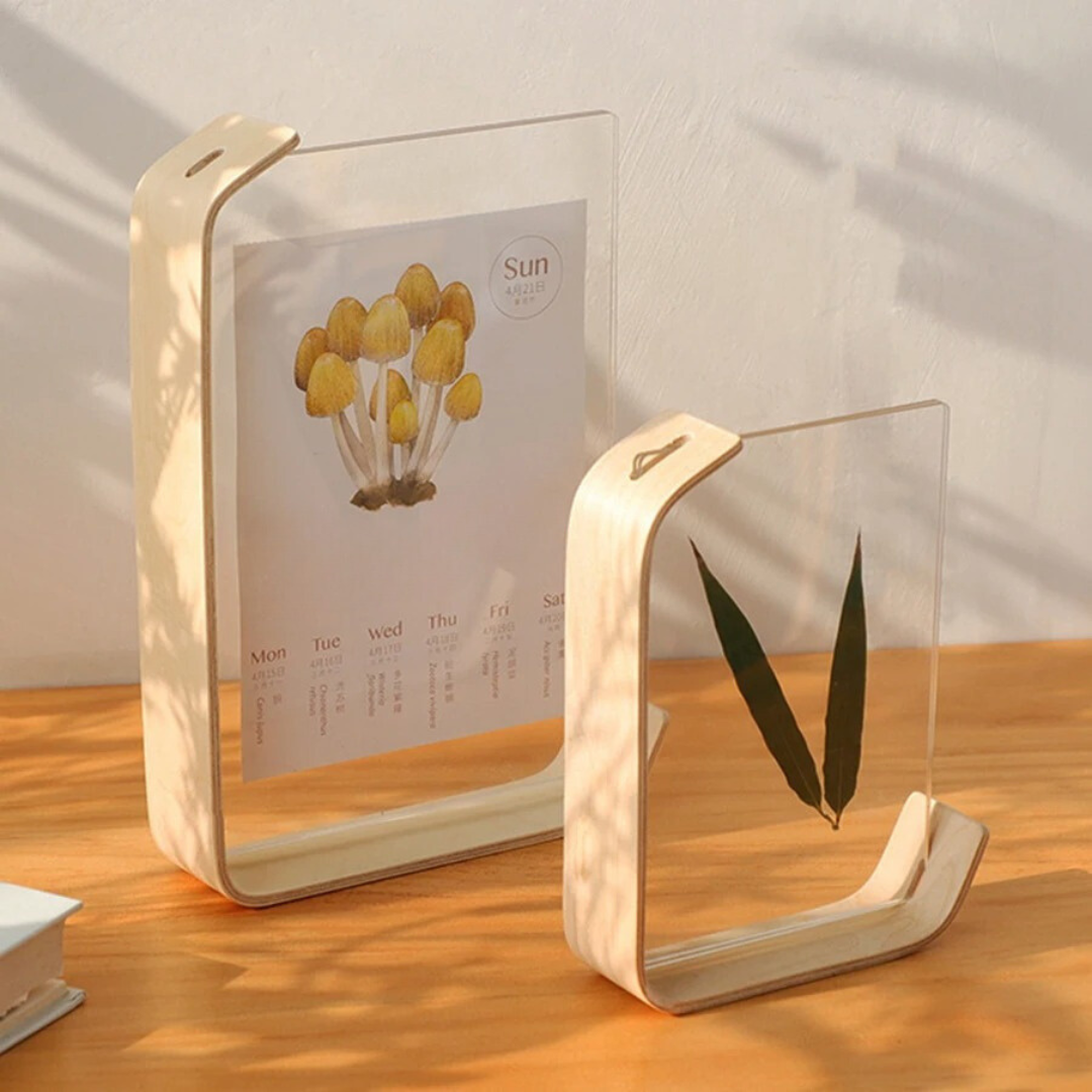 Acryl Houten Fotolijst - Herbarium Display Frame voor Foto's en DIY Creaties