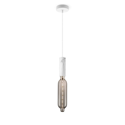 Home Sweet Home hanging lamp Marble Saga Tube - G78 - dimmable E27 smoke