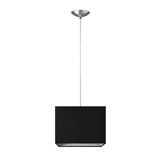 Home Sweet Home hanging lamp Block with lampshade, E27, black, 25cm