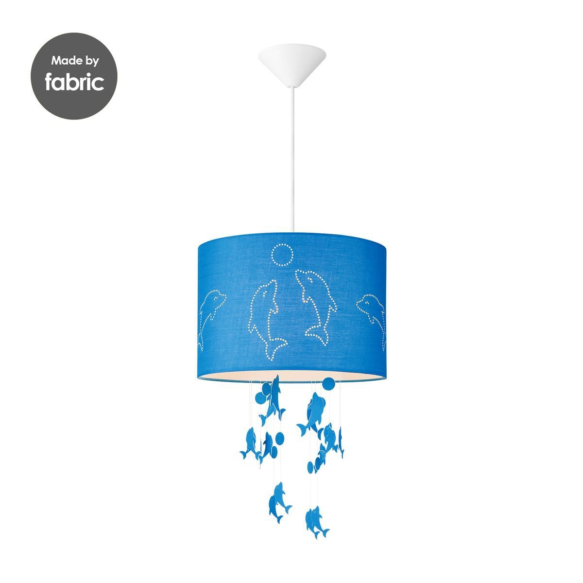 Home Sweet Home Lampshade Kids Dolphins blue - W:30xD:30xH:20cm