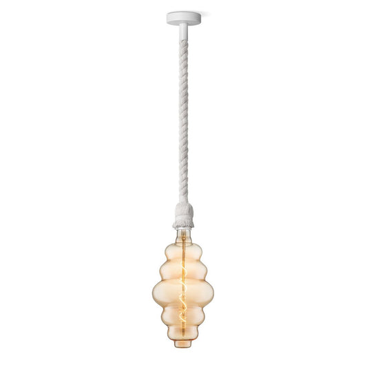 Home Sweet Home hanging lamp white Leonardo Cloud - G160 dimmable E27 amber