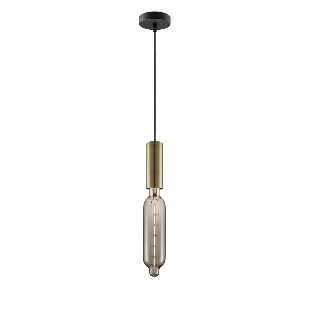 Home Sweet Home hanging lamp bronze Saga Tube - G78 - dimmable E27 smoke