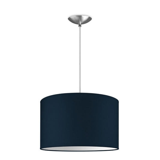 Home Sweet Home hanging lamp Bling with lampshade, E27, dark blue, 35cm