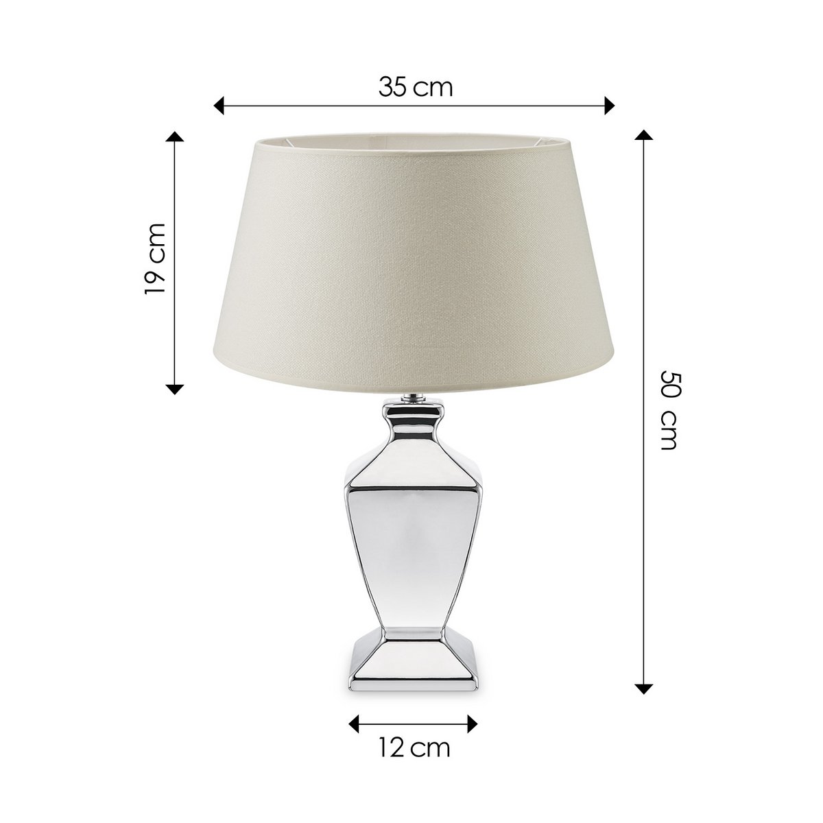 Home Sweet Home Table lamp Melrose, E27 warm white dimensions 35x50cm