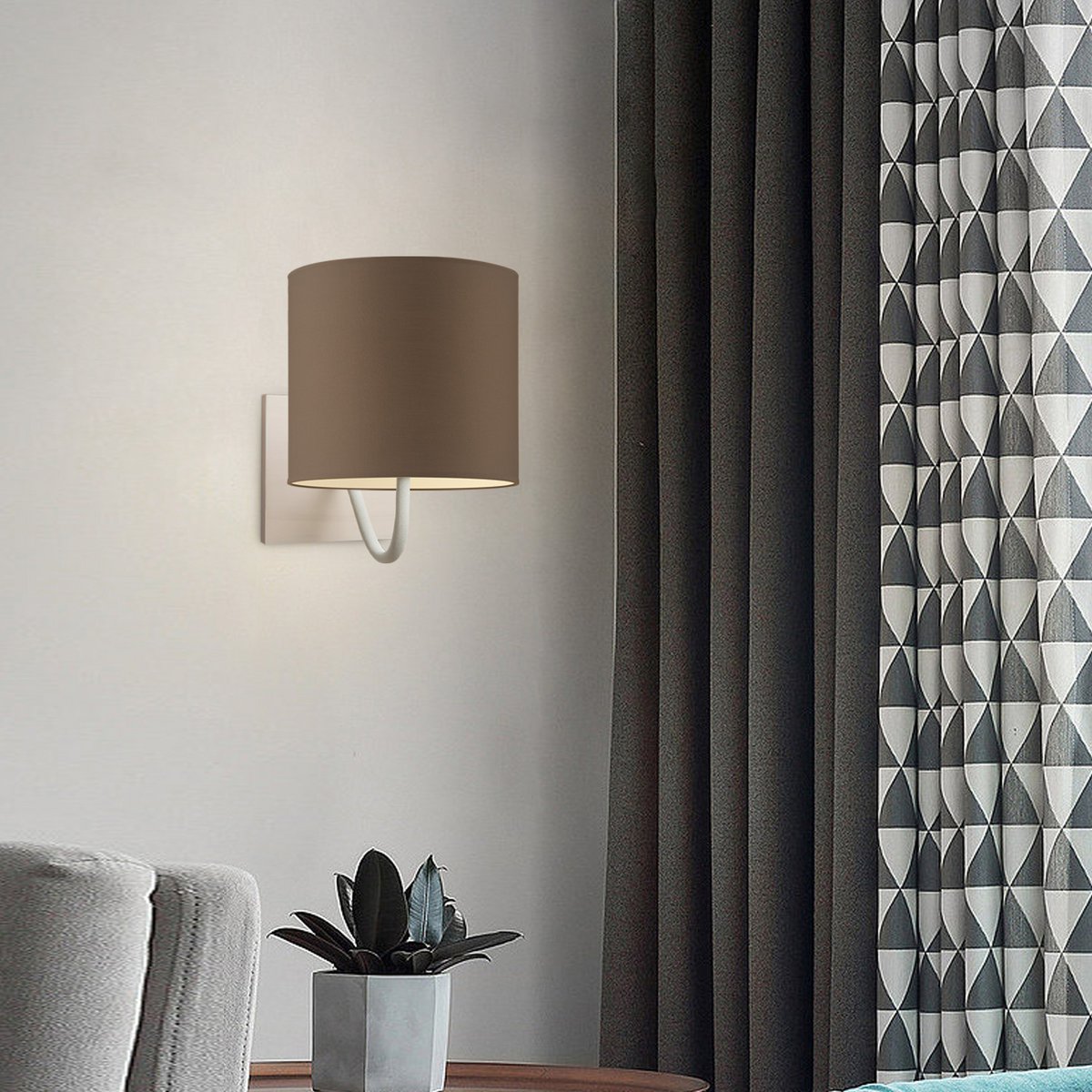 Home Sweet Home Wall Lamp - Beach E27 Lampshade taupe 20cm