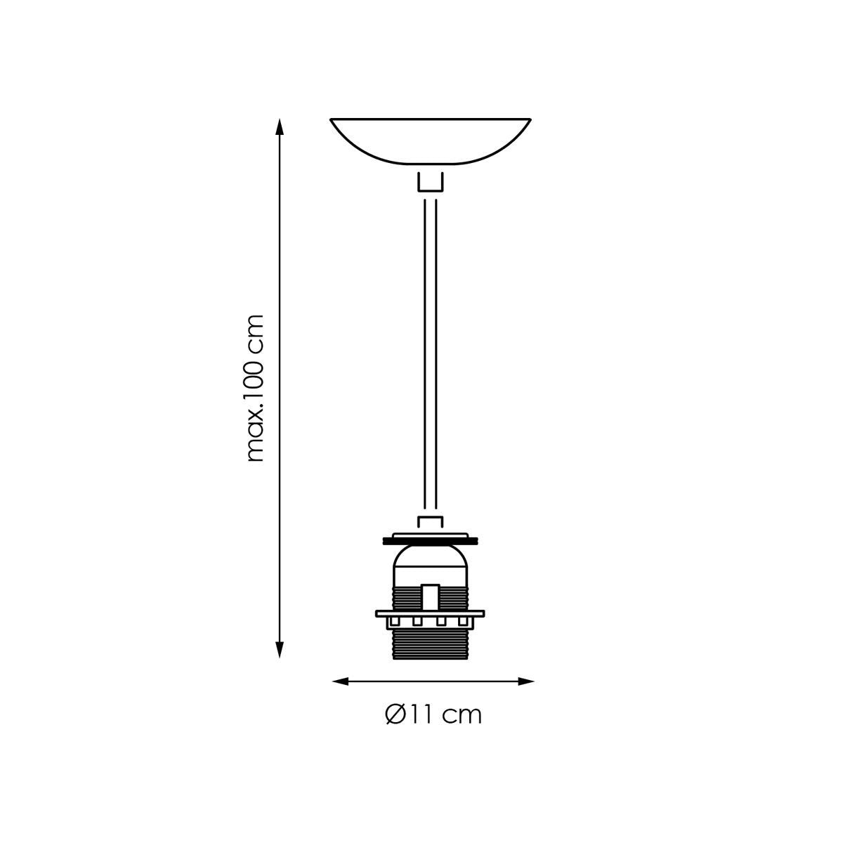 Home Sweet Home lighting pendant Combi 11/11/100cm-Brushed steel