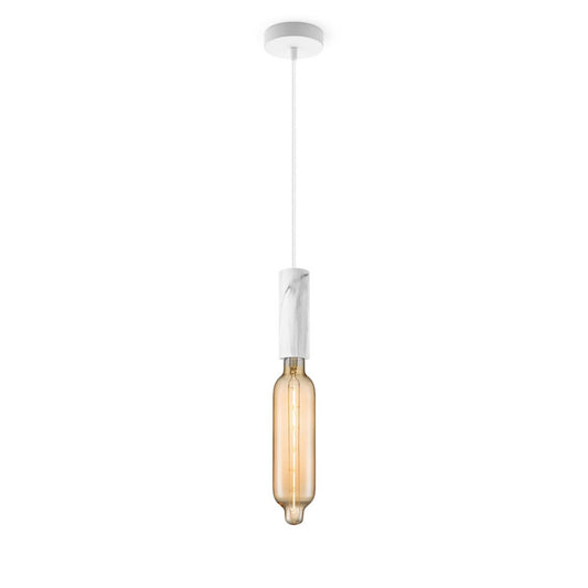 Home Sweet Home hanging lamp Marble Saga Tube - G125 - dimmable E27 amber