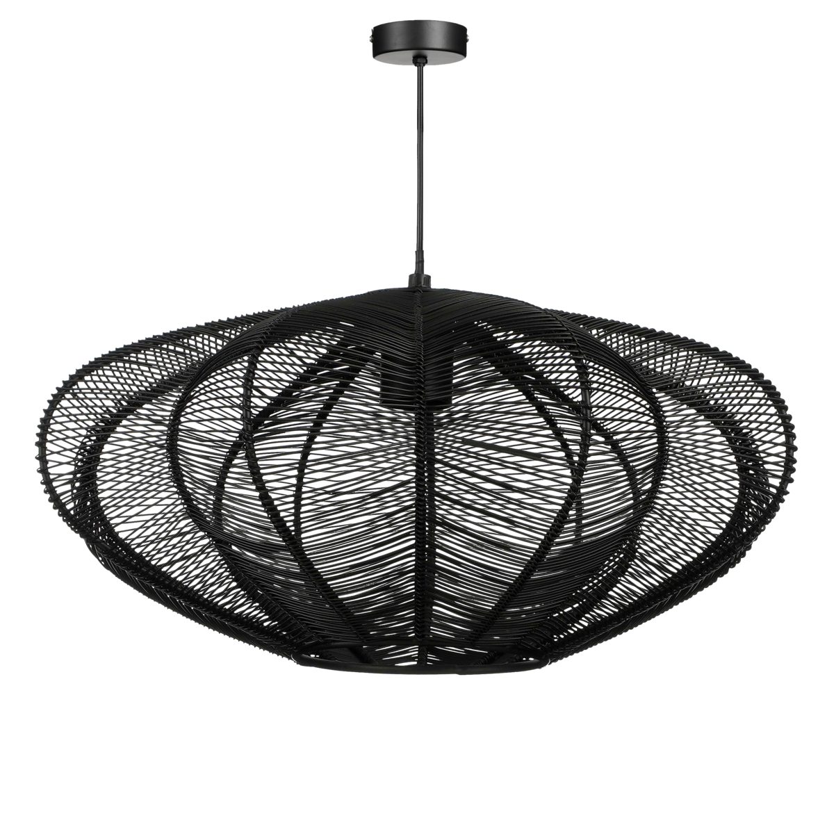 Kanti Hanging Lamp - H20 x Ø41 cm - Metal - Black