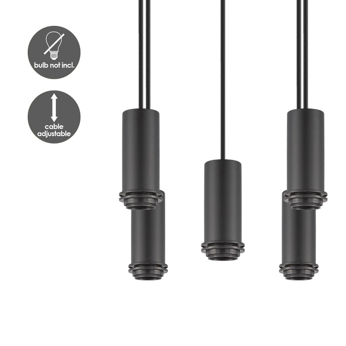 Home Sweet Home lighting pendant Pendel Xxl 40/40/137.5cm - Black