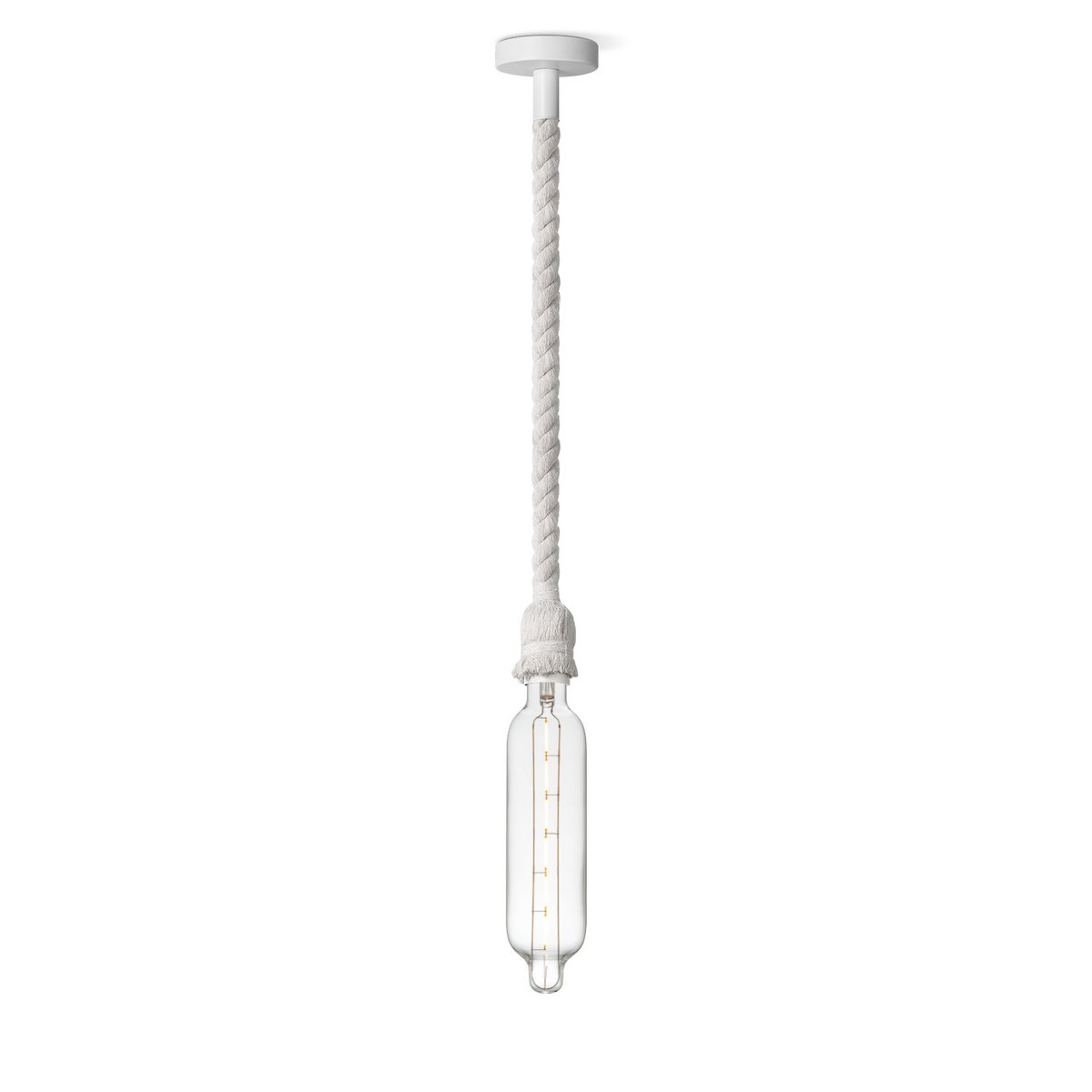 Home Sweet Home hanging lamp white Leonardo Tube - G78 - dimmable E27 clear