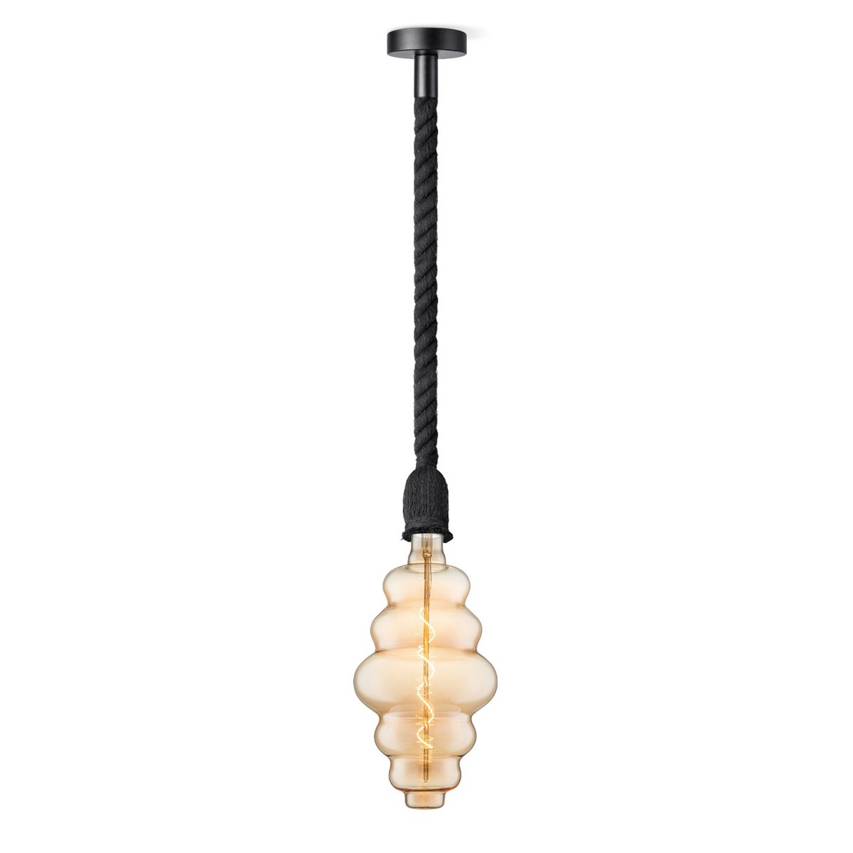 Home Sweet Home hanging lamp black Leonardo Cloud - G160 dimmable E27 amber