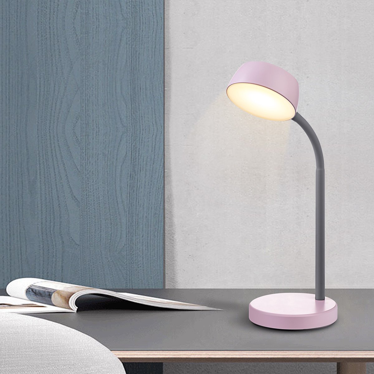 Home Sweet Home - College Led Bureaulamp 5W Roze - Verstelbare