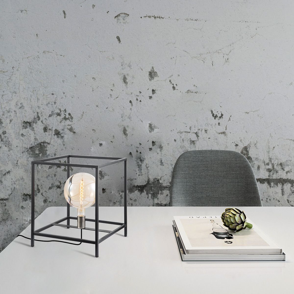 Home Sweet Home Modern table lamp Kaso - Black - 35x35x40cm