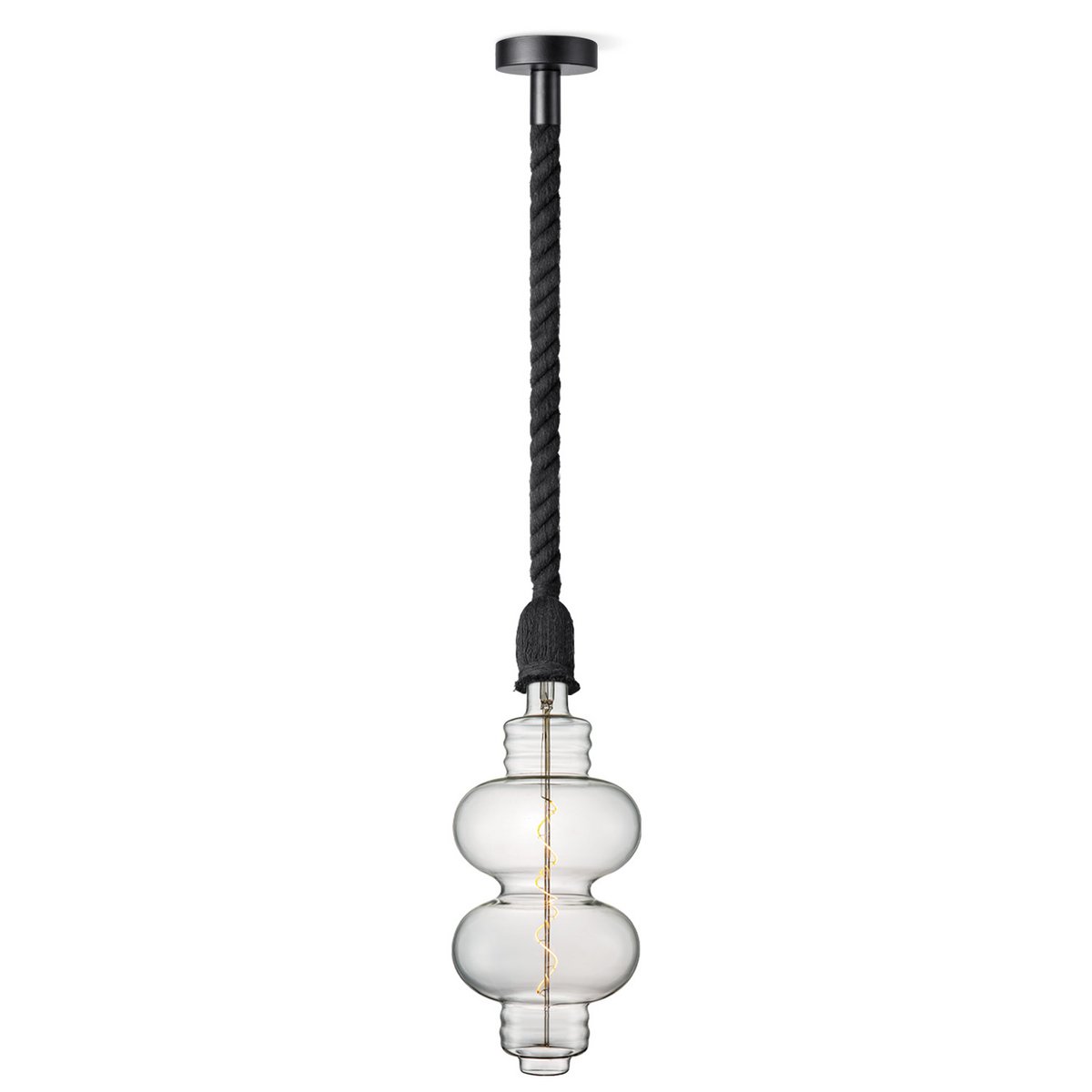 Home Sweet Home hanglamp zwart Leonardo Diabolo - dimbaar E27 helder