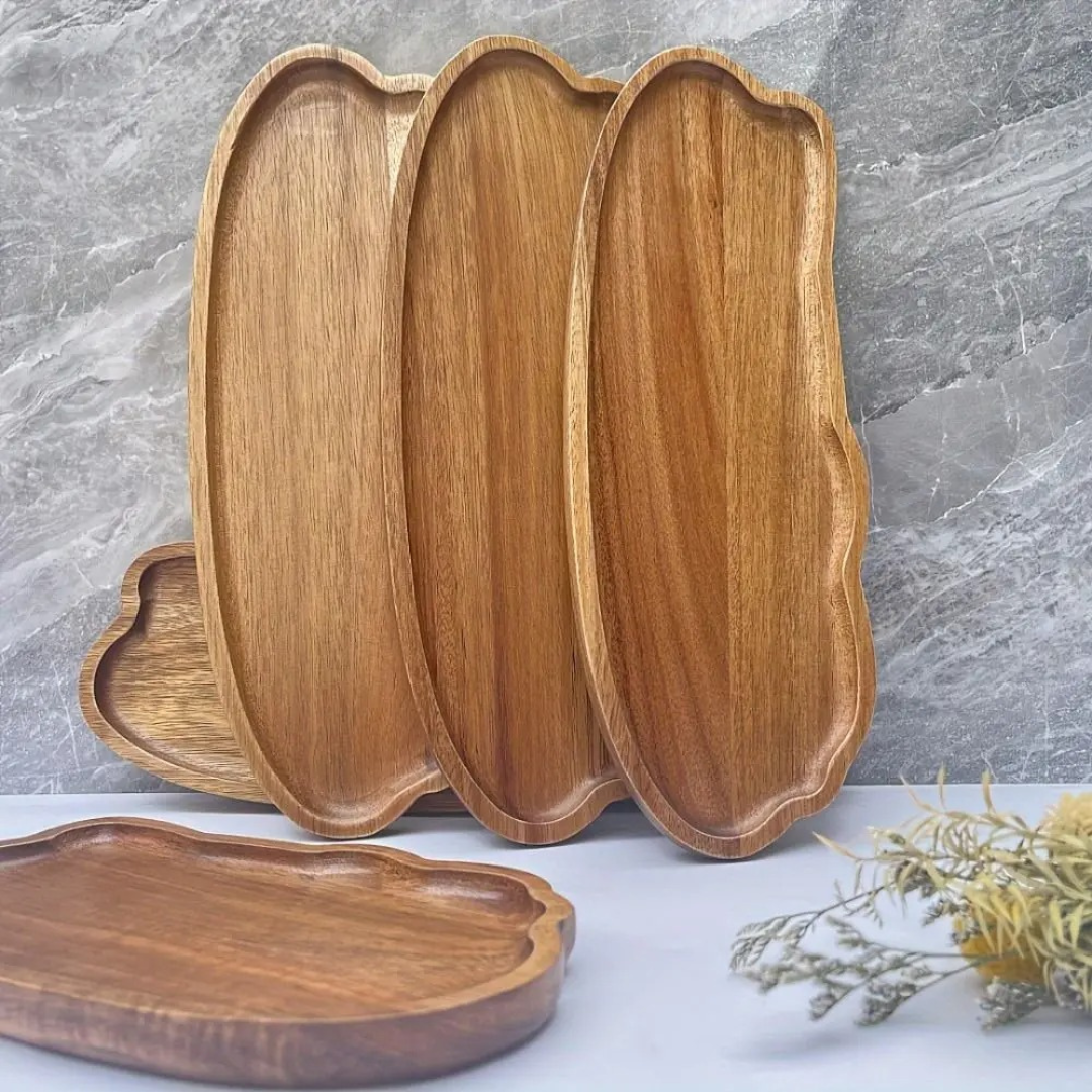 Acacia Houten Wolkvormig Dienblad – Elegant en Praktisch