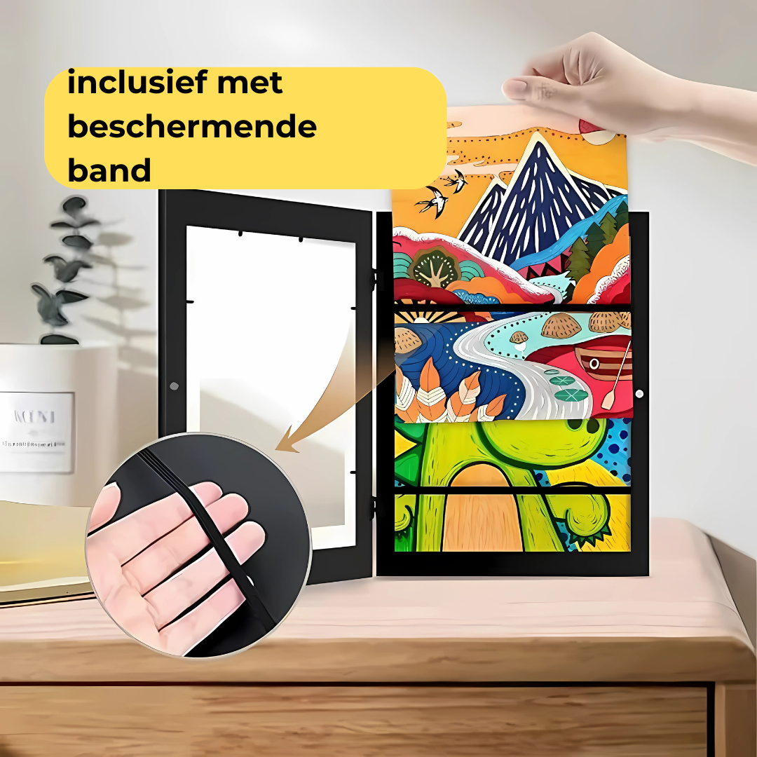 Multifunctionele Fotolijst voor 2D & 3D Kunstwerken – Inclusief Opslag en Bescherming