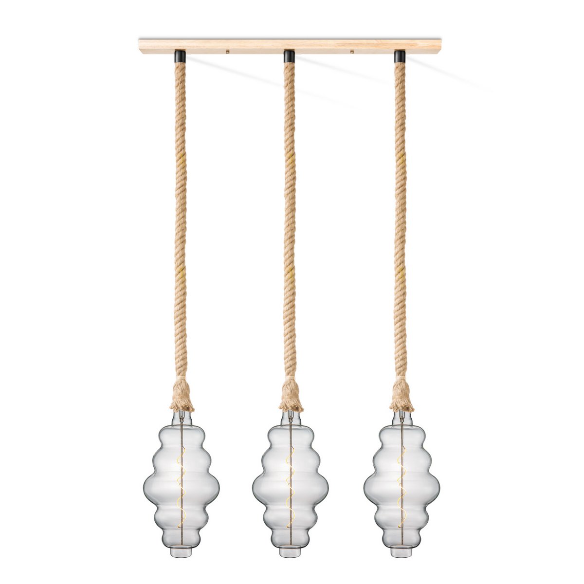 Home Sweet Home hanging lamp Leonardo Cloud - 3L dimmable E27 clear