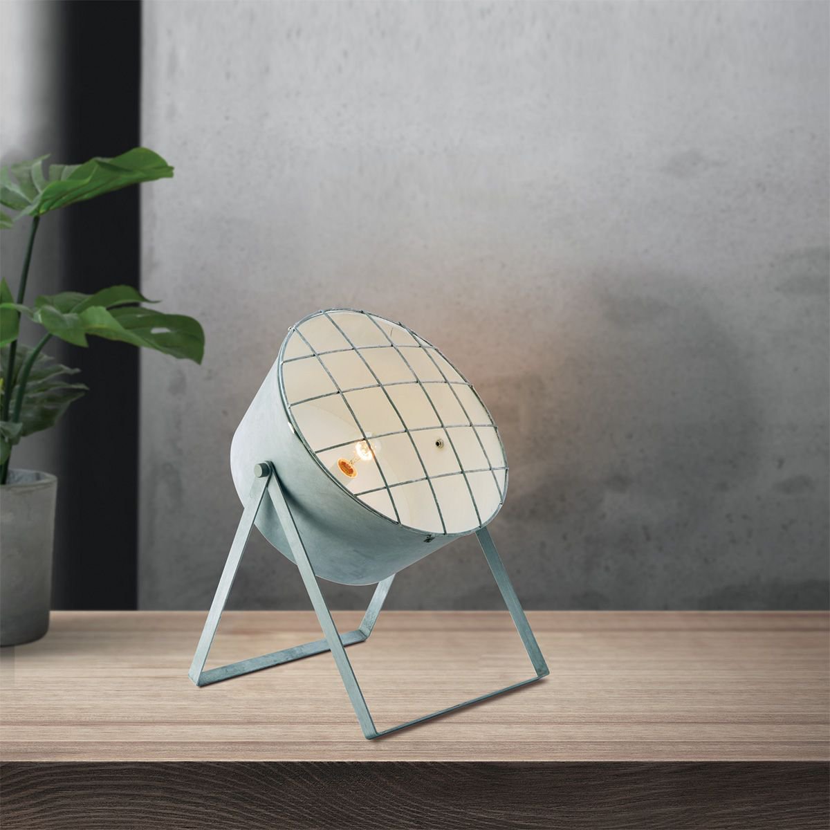 Home Sweet Home Industrial table lamp Clemento - Concrete - 37/37/60cm