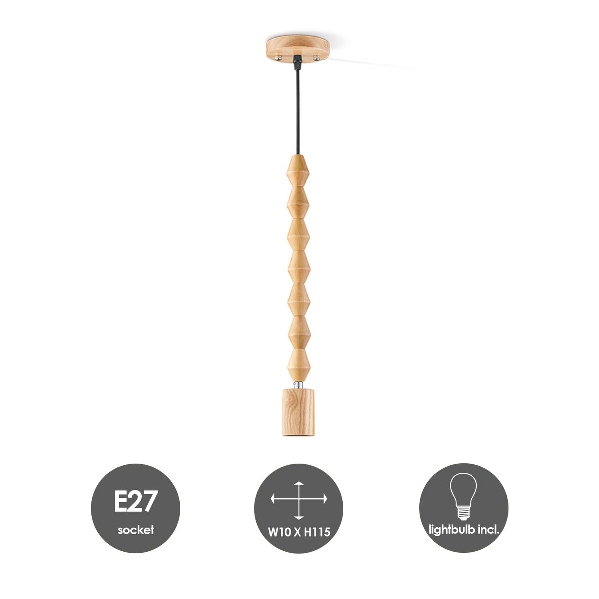 Home Sweet Home hanging lamp Dana Spiral - LED G260 - dimmable E27 amber