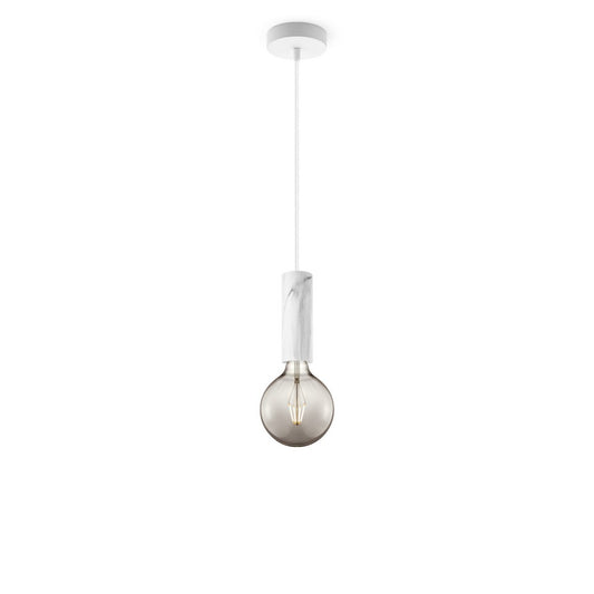 Home Sweet Home hanging lamp Marble Saga - G95 - dimmable E27 smoke