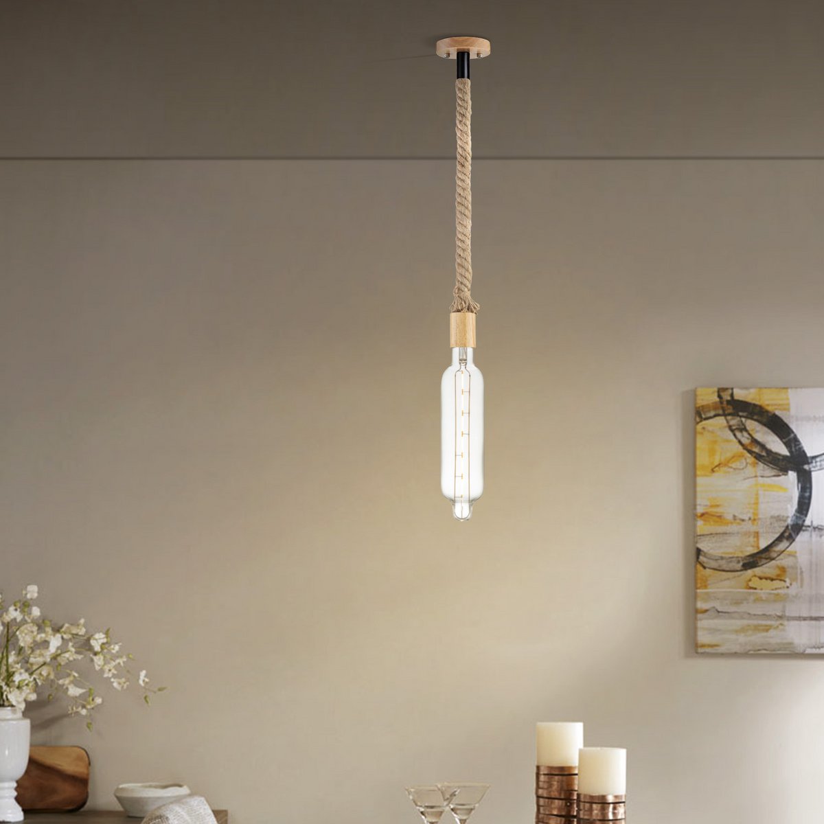 Home Sweet Home hanging lamp Leonardo Tube - G78 - dimmable E27 clear