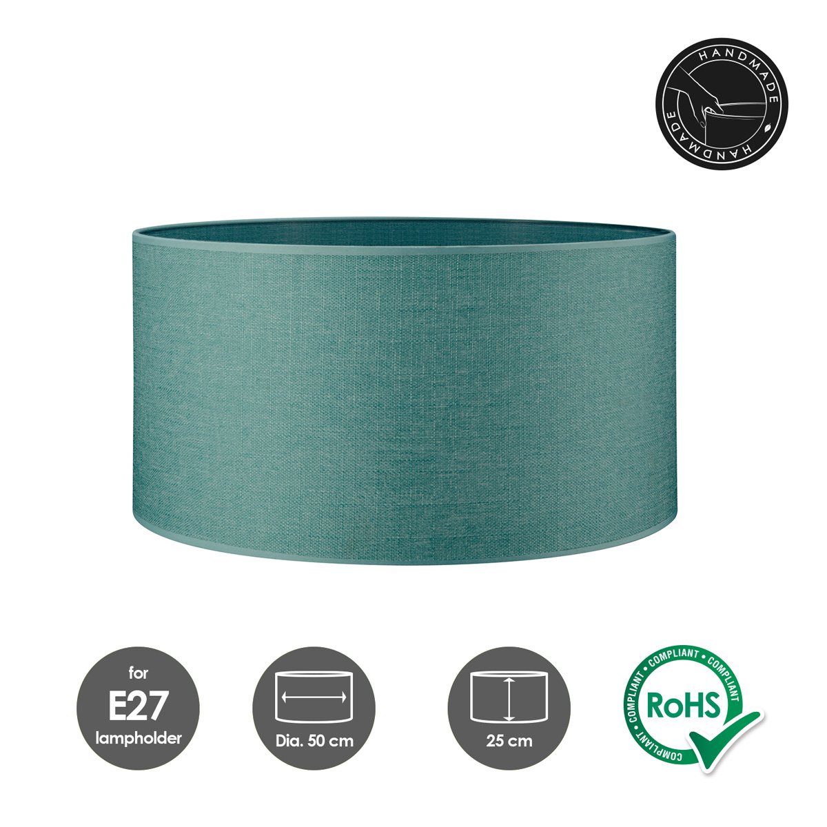 Home Sweet Home Lampshade Canvas turquoise - W:50xD:50xH:25cm