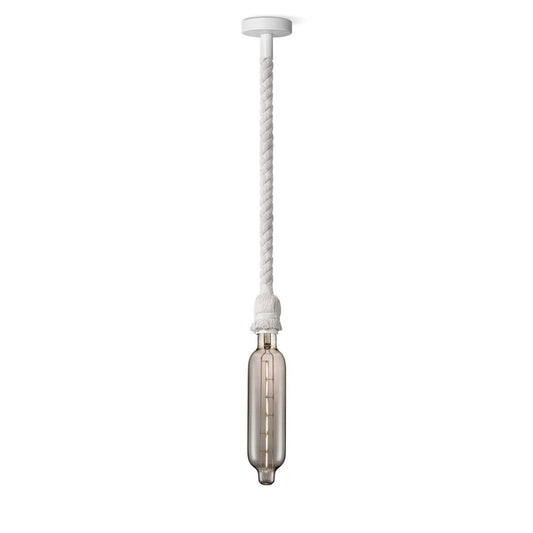 Home Sweet Home hanging lamp white Leonardo Tube - G78 - dimmable E27 smoke