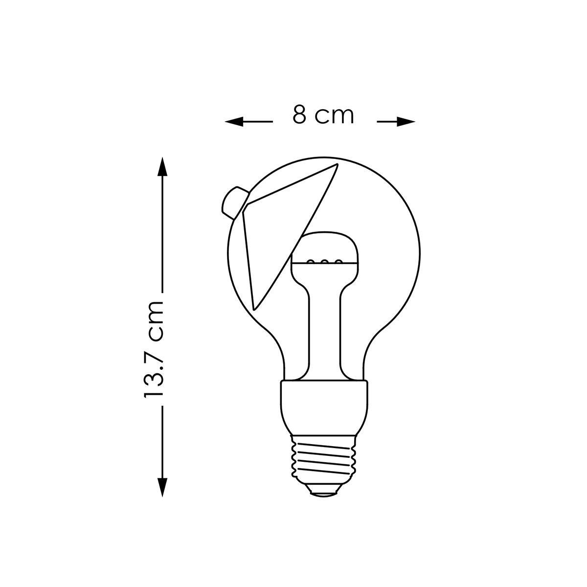 Home Sweet Home LED lamp Cone silver G80 E27 3W 220Lm 2700K