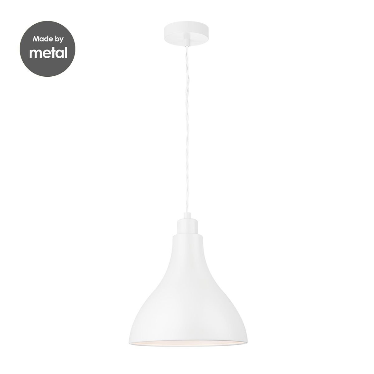 Home Sweet Home Lampshade Stratis round White - W:25xD:25xH:26cm